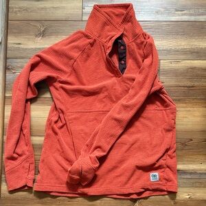Outdoor Research Rust Orange Waffle Pullover